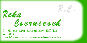 reka csernicsek business card